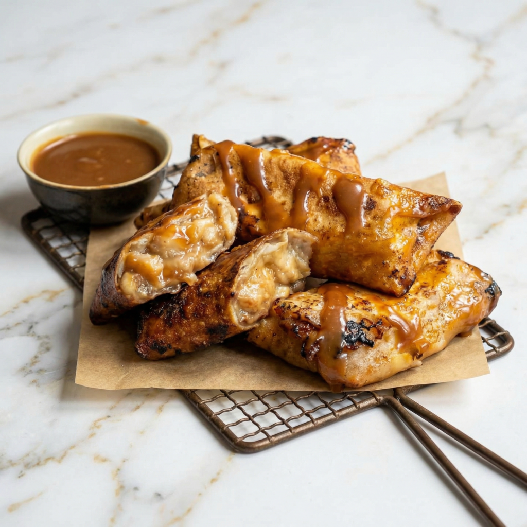 Crispy, Gooey, and Decadent: Banana Egg Rolls with Salted Caramel