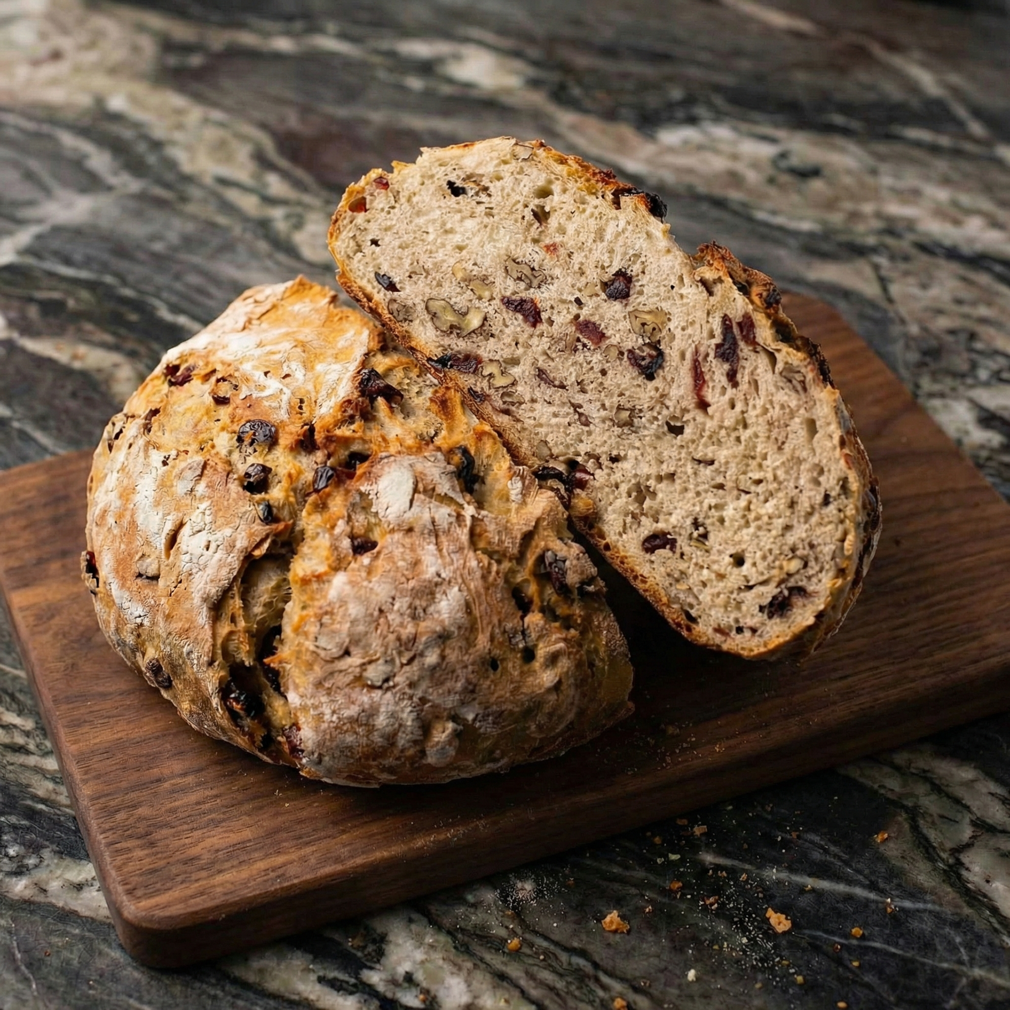 Rustic, Nutty & Tart: Cranberry Pecan Artisan Sourdough Bread from Scratch