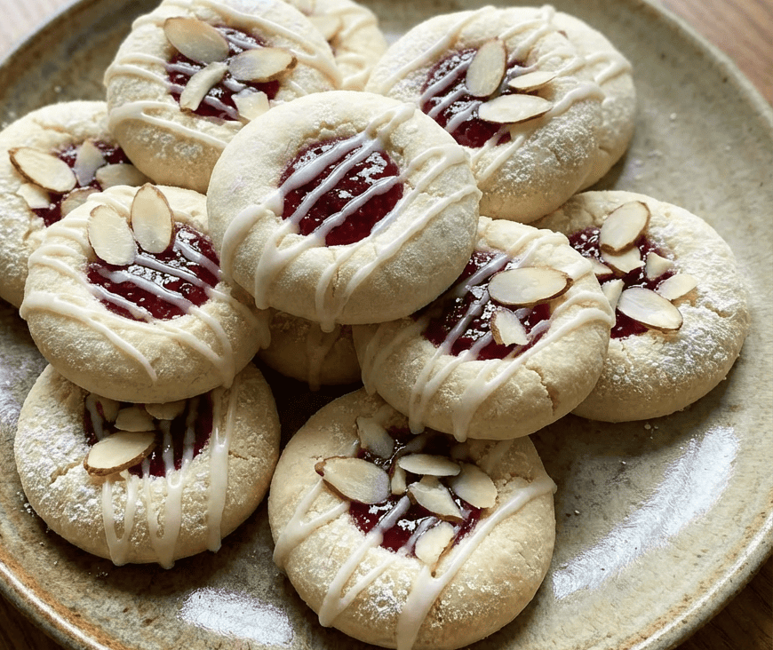 Raspberry Almond Shortbread Thumbprints: Elegant & Easy Holiday Cookies