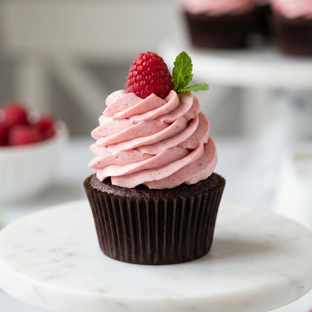Chocolate Cupcakes with Raspberry Frosting: A Decadent Berry-Chocolate Pairing