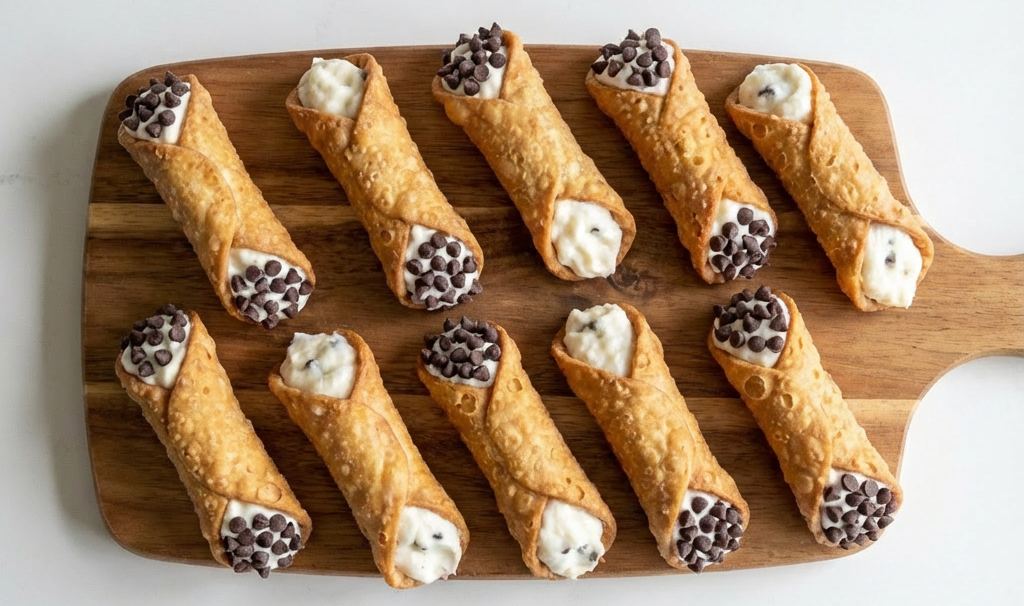 Classic Homemade Cannoli with Ricotta Filling