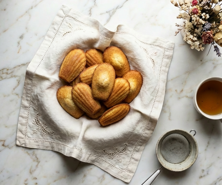 Classic French Madeleines with Lemon