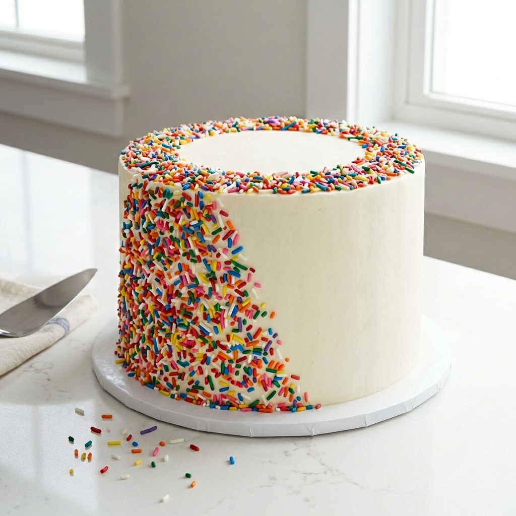 Classic Birthday Cake with Vanilla Buttercream