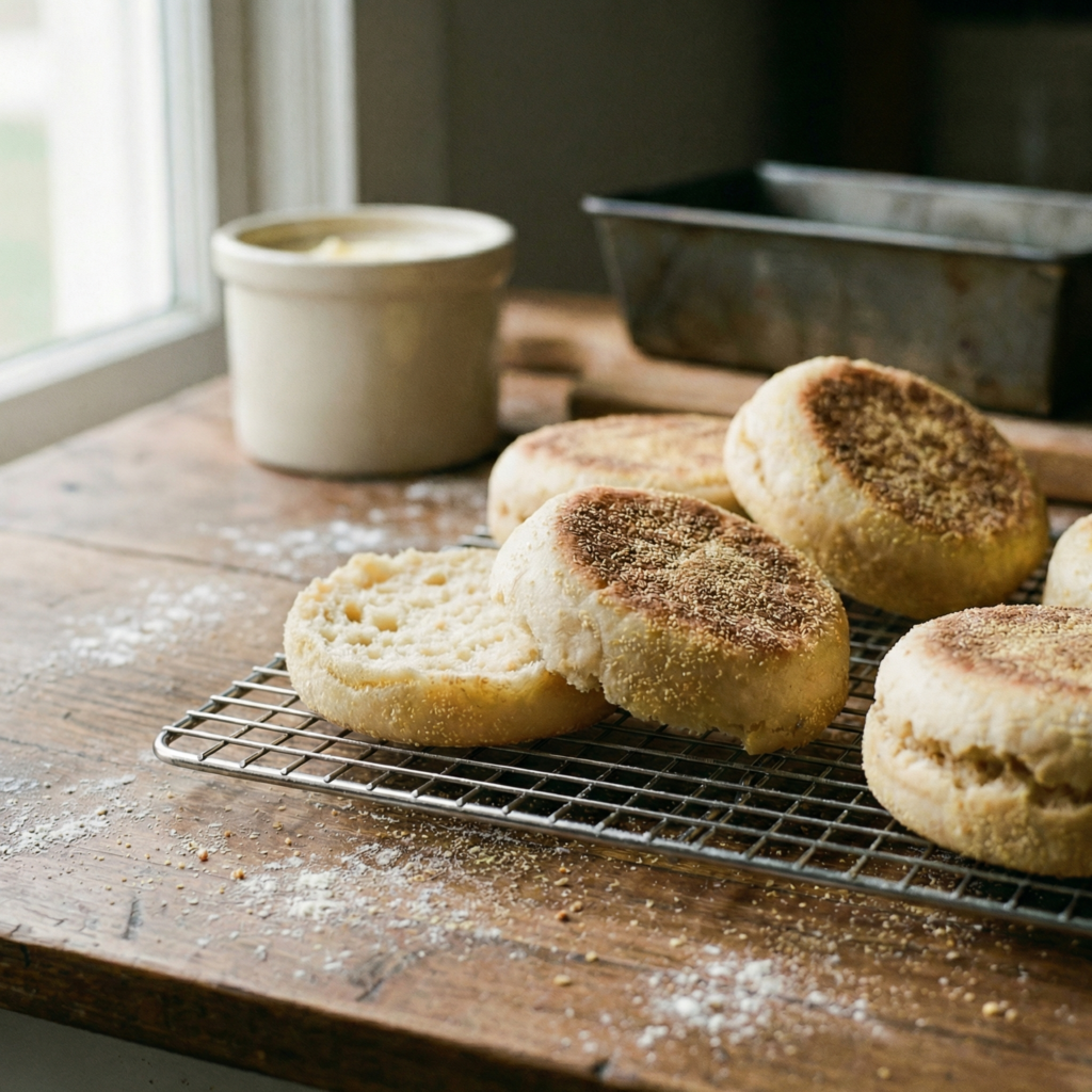 The Ultimate Sourdough English Muffins: Crispy Edges, Soft Centers, and Perfect Nooks