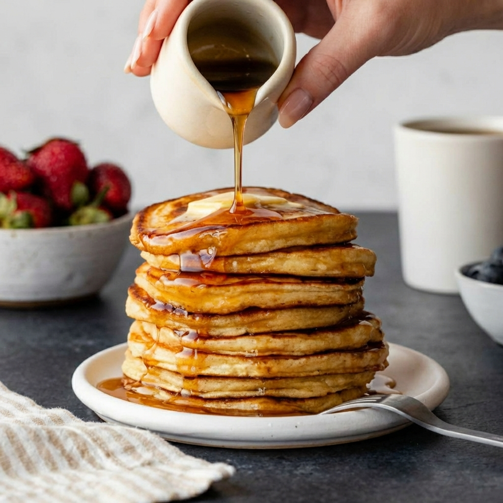 Fluffy Homemade Buttermilk Pancakes