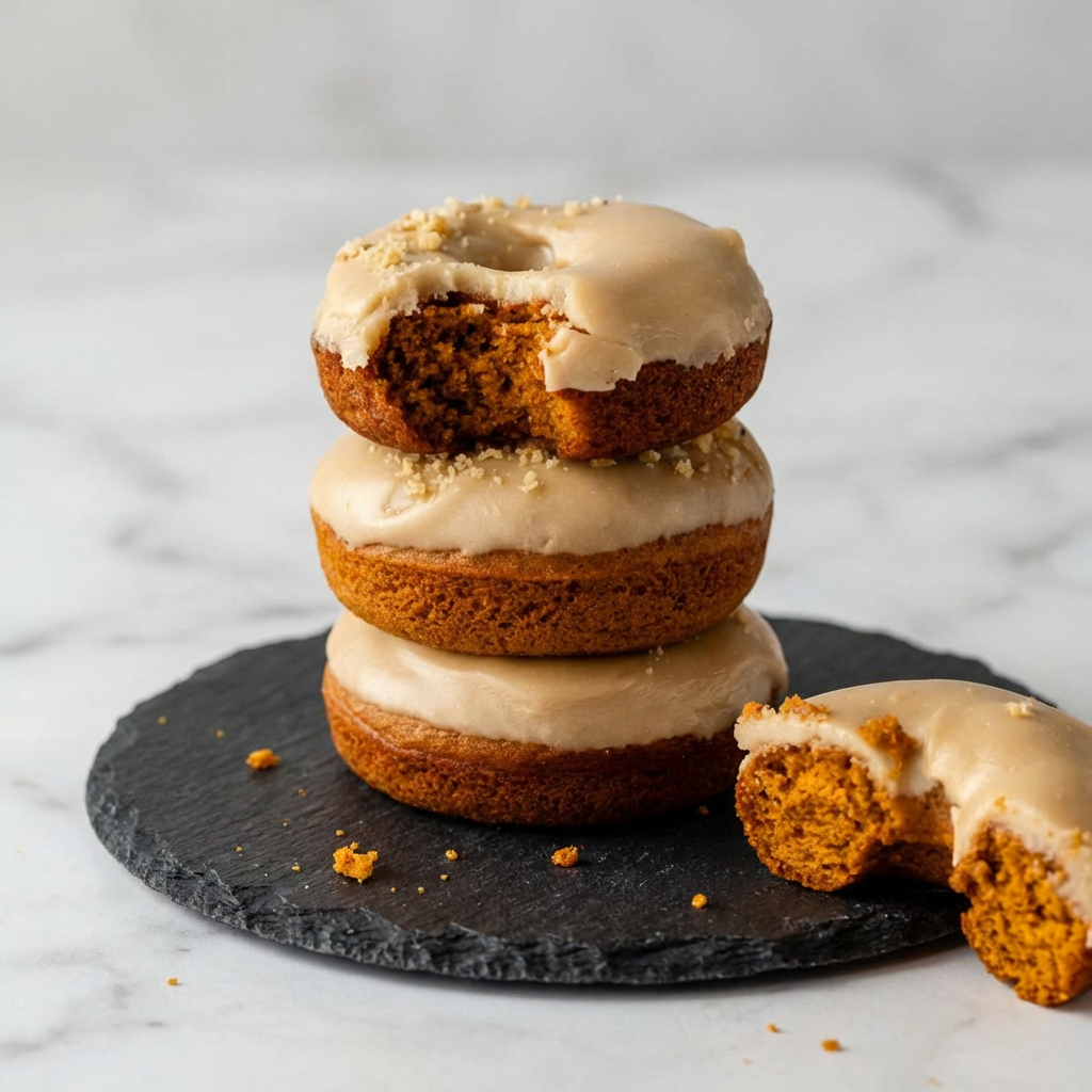 Baked Sweet Potato Donuts with Maple Glaze