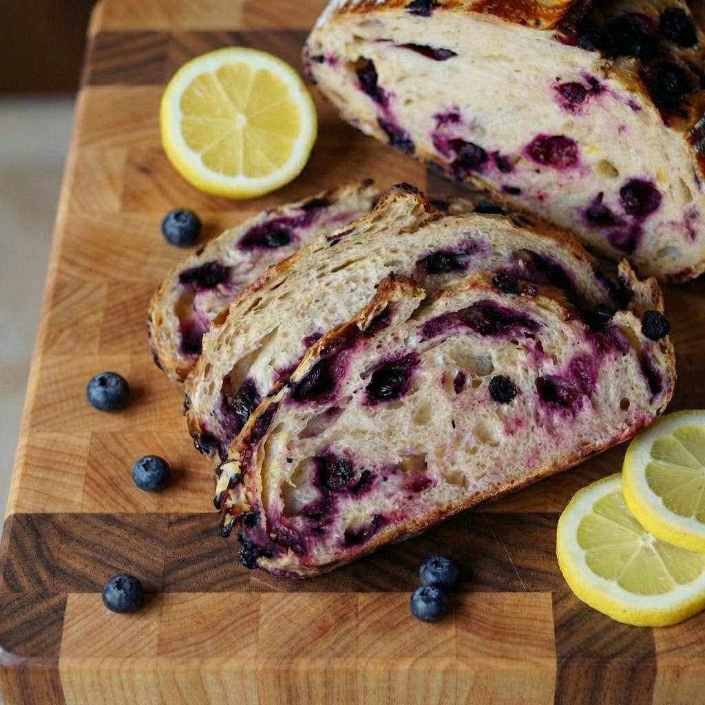 Bright, Zesty & Bursting with Berries: Blueberry Lemon Sourdough Bread
