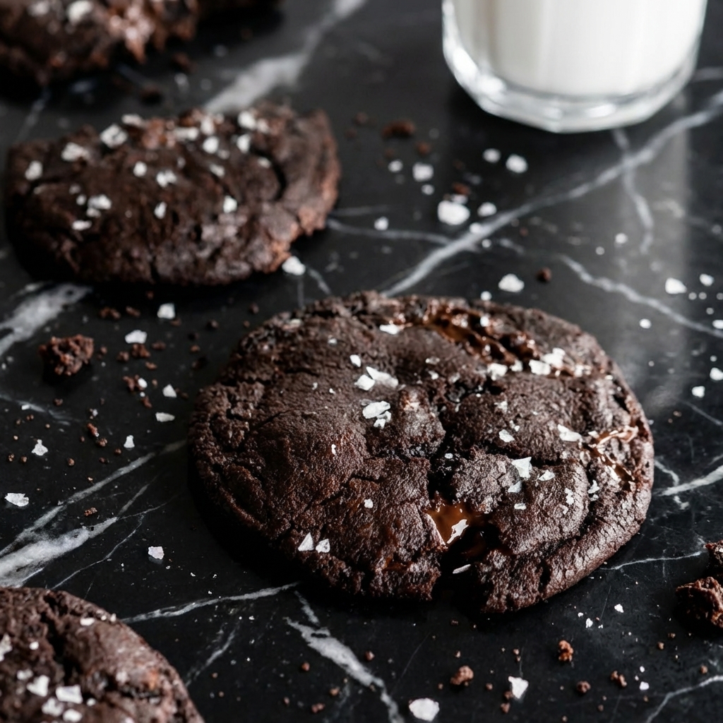 Salted Dark Chocolate Cookies (Rich, Fudgy, and Perfectly Salty)