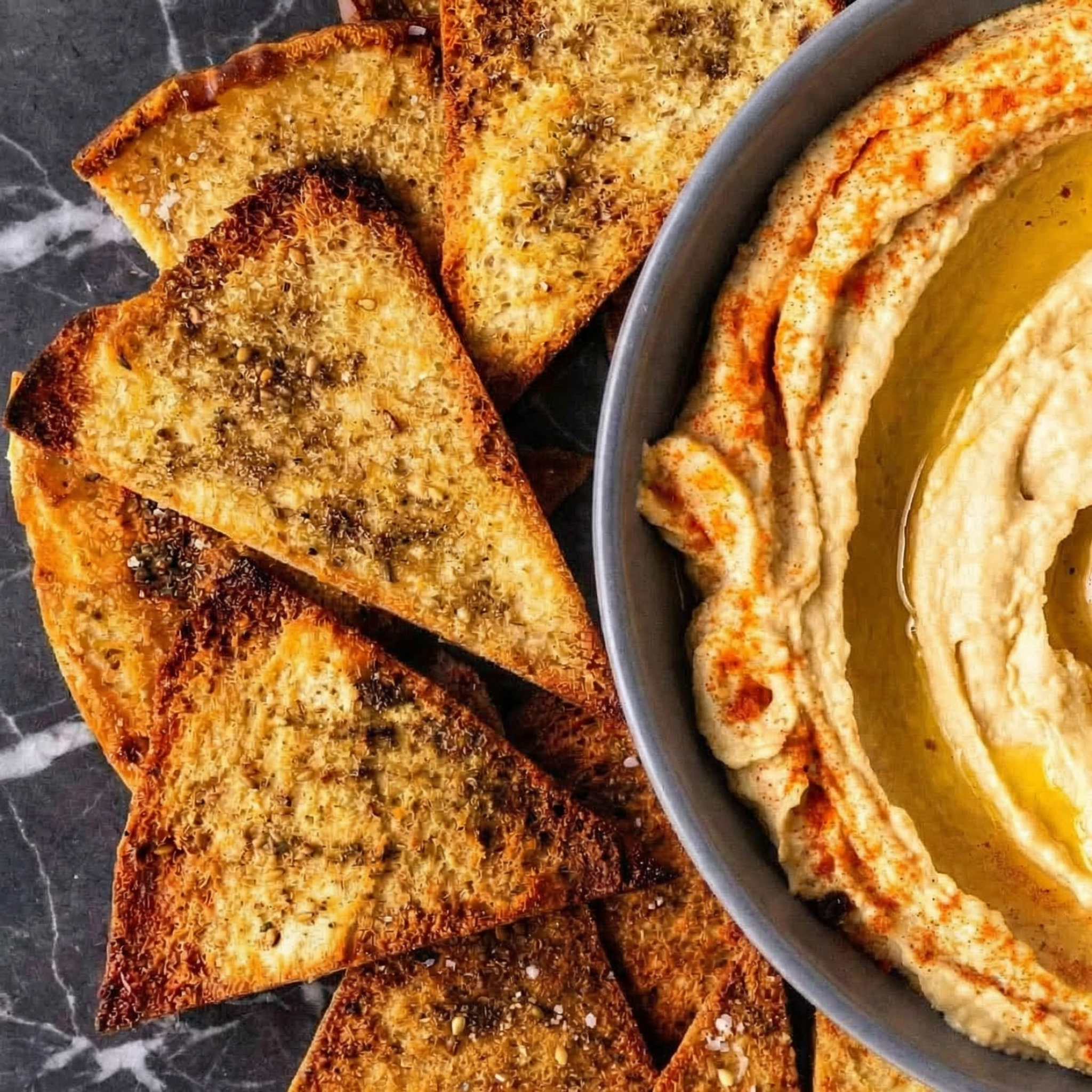 Homemade Pita Chips & Hummus: Crispy Baked Chips & Creamy Dip From Scratch