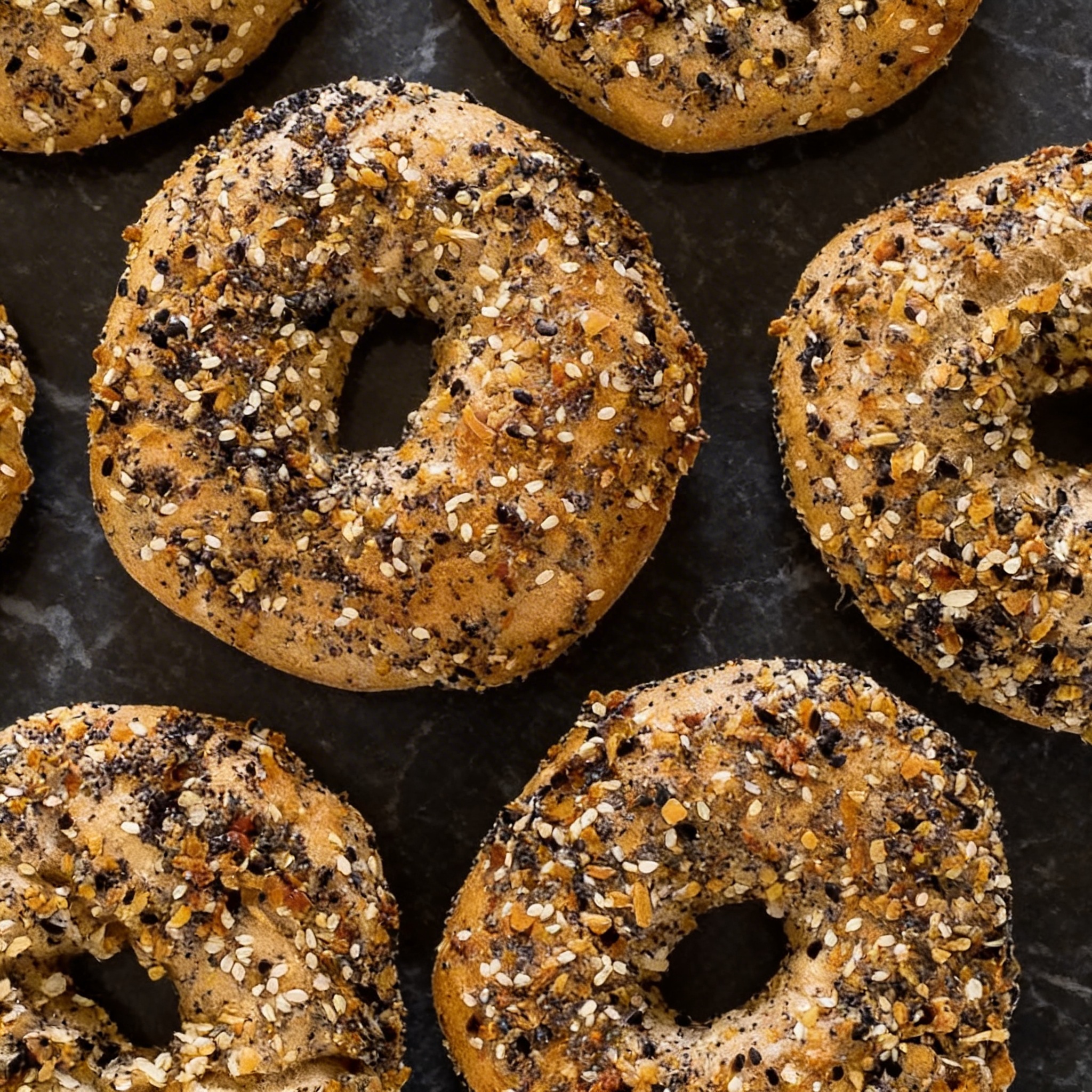 Everything Bagels: Homemade, Chewy and Topped with Everything
