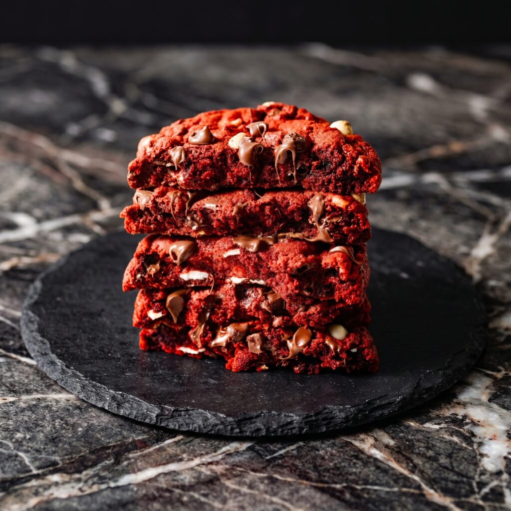 Red Velvet Cookies with White Chocolate Chips