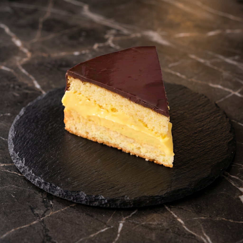 Classic Boston Cream Pie: Custard & Chocolate Dream