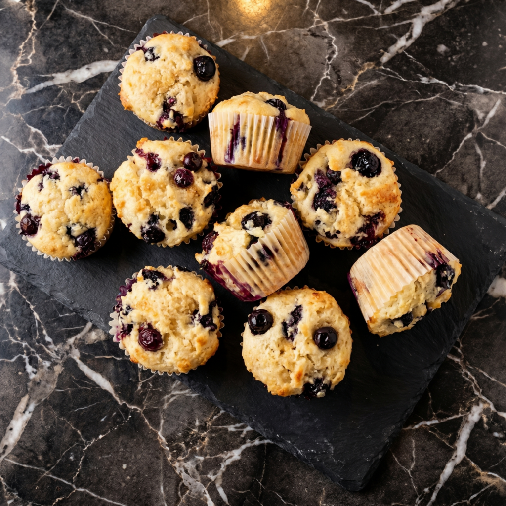 Sourdough Blueberry Muffins (Tender, Tangy, and Bursting with Berries)