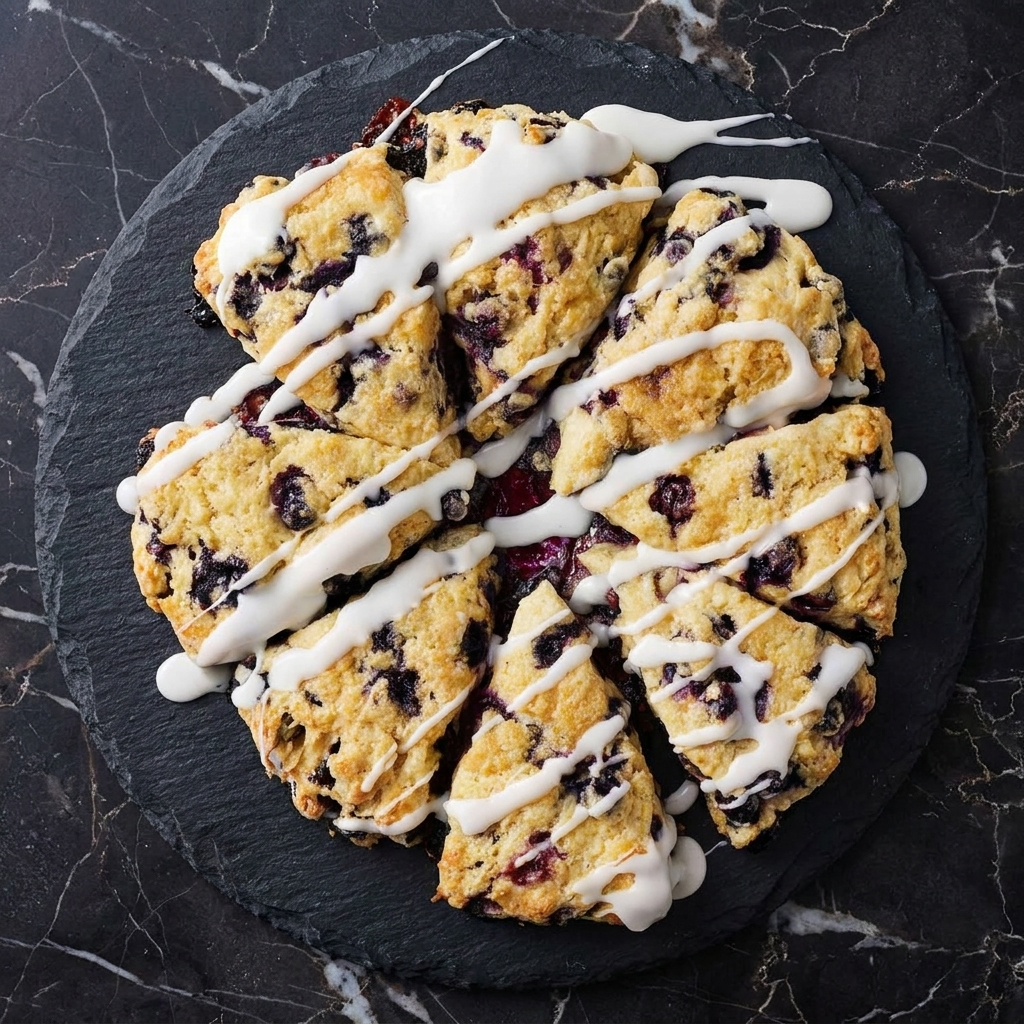 Bright, Buttery, Bursting with Berries: Lemon Blueberry Scones