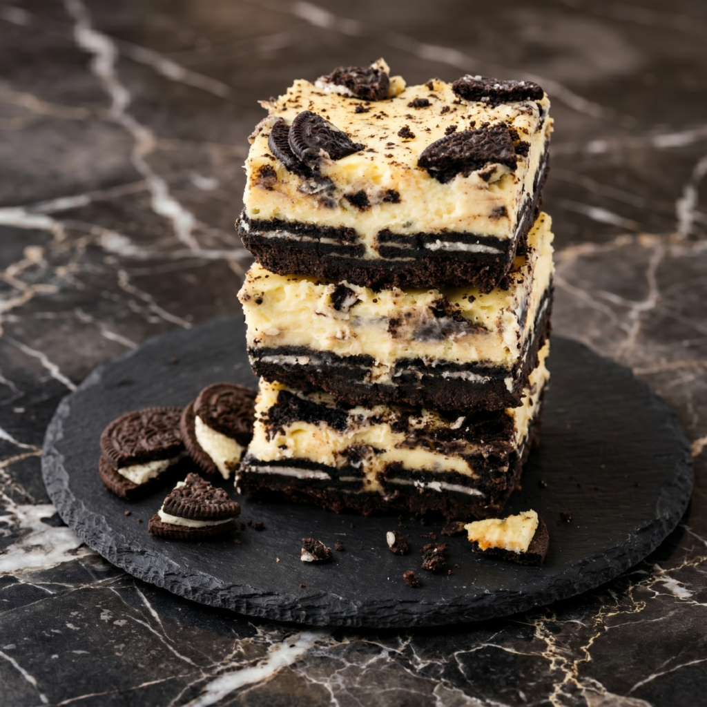 Oreo Cheesecake Bars (Cookies + Cream Perfection)